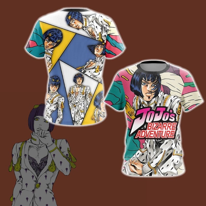 Jojo Anime Merchandise - Camiseta Deportiva Informal Transpirable con Temática