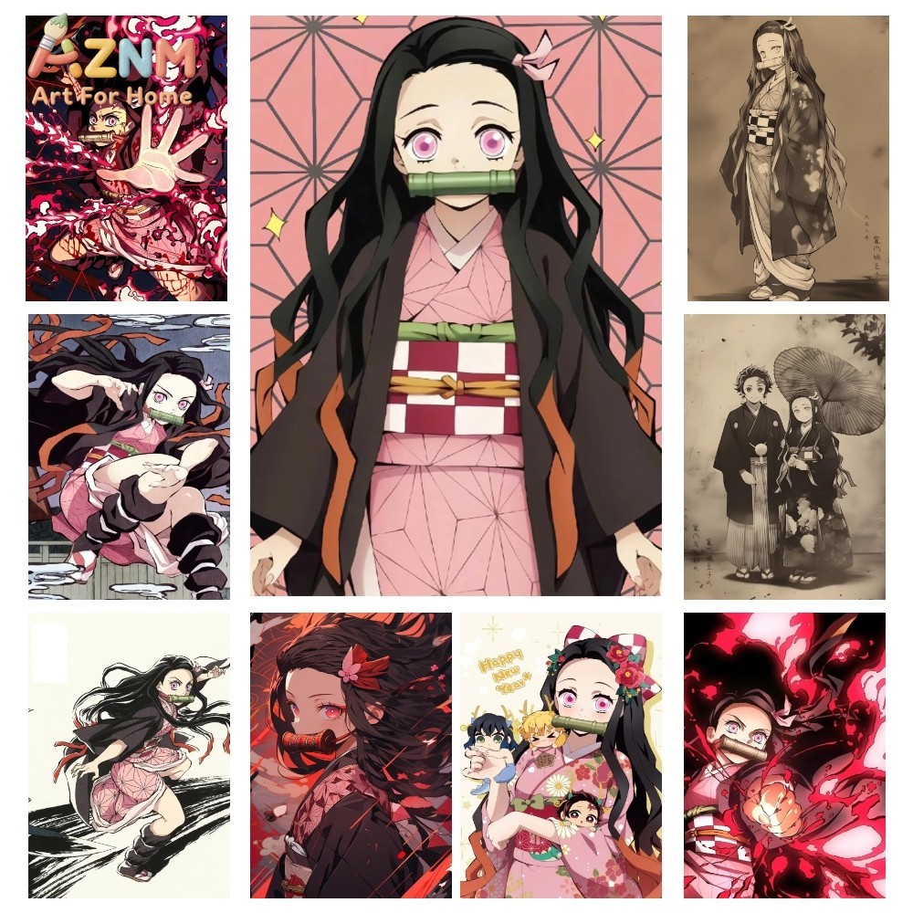 Anime Merchandise Posters - AZNM Demon Slayer Kamado Nezuko, pintura