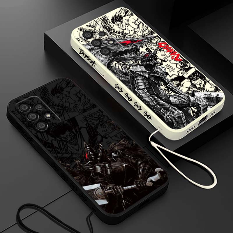 Phone Case Anime - Funda de teléfono líquida con cuerda